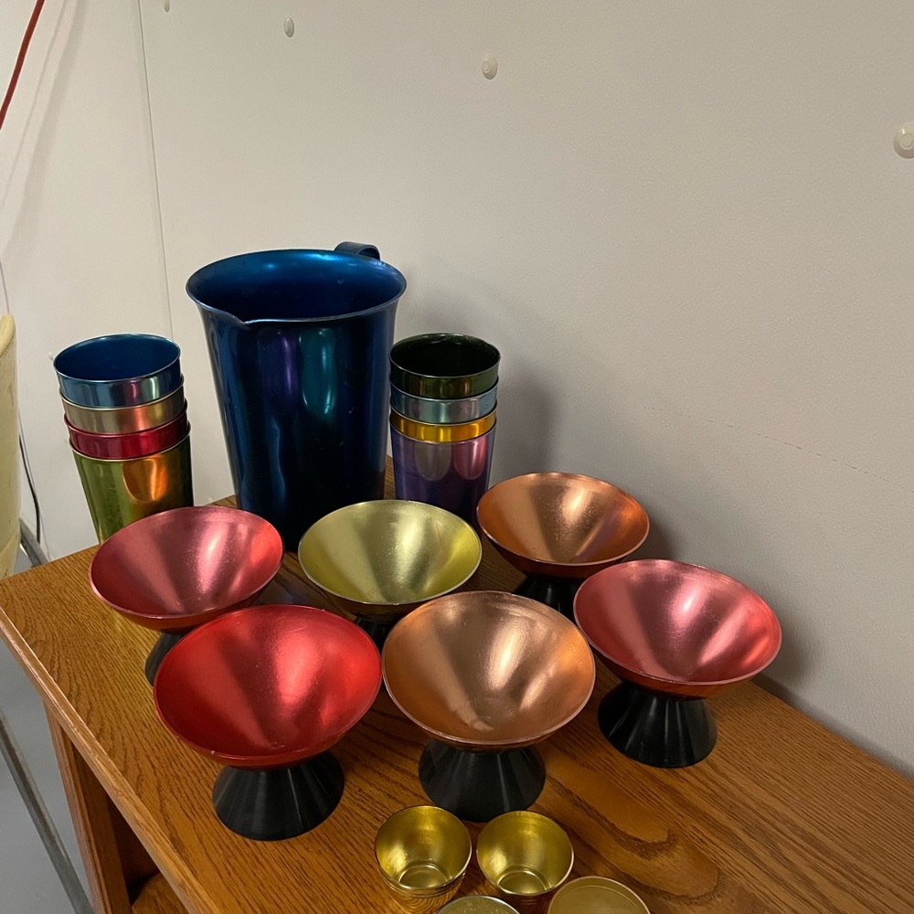 Colorful Metallic Drinkware Set